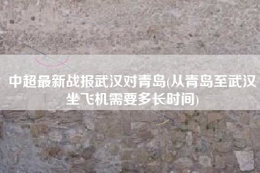 中超最新战报武汉对青岛(从青岛至武汉坐飞机需要多长时间)