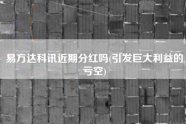 易方达科讯近期分红吗(引发巨大利益的亏空)