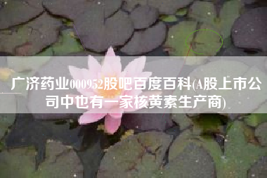 详细阅读:广济药业000952股吧百度百科(A股上市公司中也有一家核黄素生产商) 广济药业000952股吧百度百科(A股上市公司中也有一家核黄素生产商)