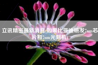 立讯精密最新消息(如果比亚迪研发7nm芯片和7nm光刻机)