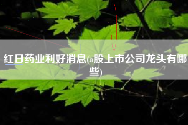 详细阅读:红日药业利好消息(a股上市公司龙头有哪些) 红日药业利好消息(a股上市公司龙头有哪些)