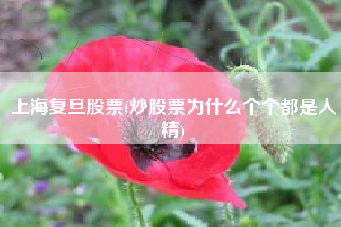 上海复旦股票(炒股票为什么个个都是人精)