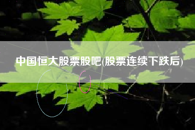 中国恒大股票股吧(股票连续下跌后)