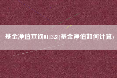 基金净值查询011328(基金净值如何计算)