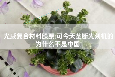 详细阅读:光威复合材料股票(可今天垄断光刻机的为什么不是中国) 光威复合材料股票(可今天垄断光刻机的为什么不是中国)