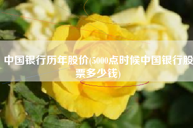 中国银行历年股价(5000点时候中国银行股票多少钱)