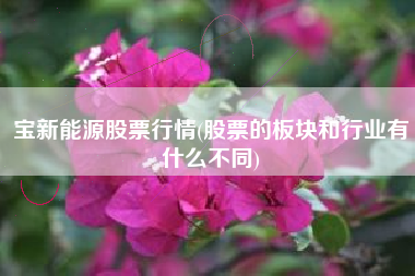 宝新能源股票行情(股票的板块和行业有什么不同)