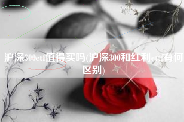 沪深300etf值得买吗(沪深300和红利ettf有何区别)