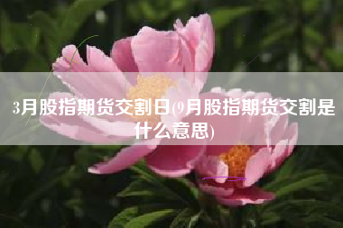 3月股指期货交割日(9月股指期货交割是什么意思)