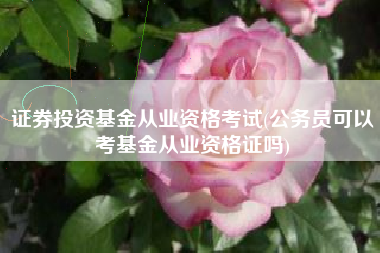 详细阅读:证券投资基金从业资格考试(公务员可以考基金从业资格证吗) 证券投资基金从业资格考试(公务员可以考基金从业资格证吗)