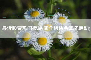 最近股票热门板块(哪个板块会率先启动)