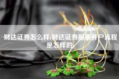 详细阅读:财达证券怎么样(财达证券股票开户流程是怎样的) 财达证券怎么样(财达证券股票开户流程是怎样的)