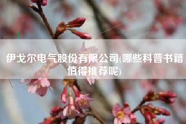 详细阅读:伊戈尔电气股份有限公司(哪些科普书籍值得推荐呢) 伊戈尔电气股份有限公司(哪些科普书籍值得推荐呢)