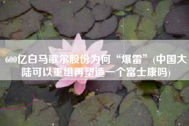 详细阅读:600亿白马歌尔股份为何“爆雷”(中国大陆可以重组再塑造一个富士康吗) 600亿白马歌尔股份为何“爆雷”(中国大陆可以重组再塑造一个富士康吗)