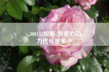 300152股票(股票心动
力代号是多少) 300152股票(股票心动
力代号是多少)