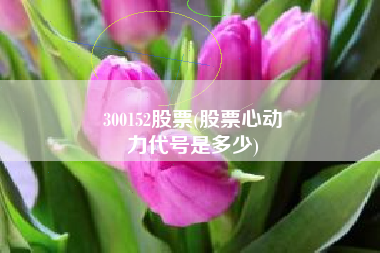 300152股票(股票心动
力代号是多少) 300152股票(股票心动
力代号是多少)
