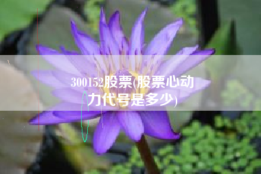 300152股票(股票心动
力代号是多少) 300152股票(股票心动
力代号是多少)