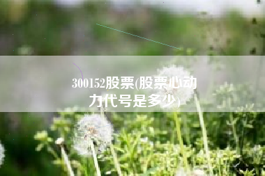 300152股票(股票心动
力代号是多少) 300152股票(股票心动
力代号是多少)