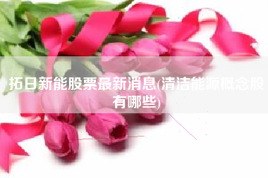 拓日新能股票最新消息(清洁能源概念股有哪些)