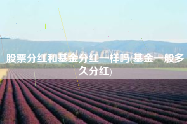 股票分红和基金分红一样吗(基金一般多久分红)