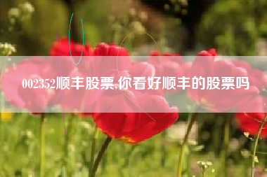 详细阅读:002352顺丰股票,你看好顺丰的股票吗 002352顺丰股票,你看好顺丰的股票吗