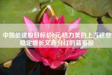 详细阅读:中国能建股目标价6元,格力美的上汽这些稳定增长又高分红的蓝筹股 中国能建股目标价6元,格力美的上汽这些稳定增长又高分红的蓝筹股