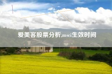 爱美客股票分析,msci生效时间