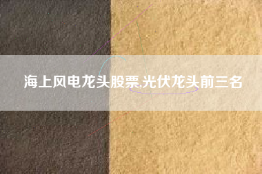 海上风电龙头股票,光伏龙头前三名