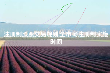 注册制股票交易规则,全市场注册制实施时间