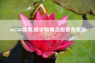 603588股票,碳中和概念股票有哪些