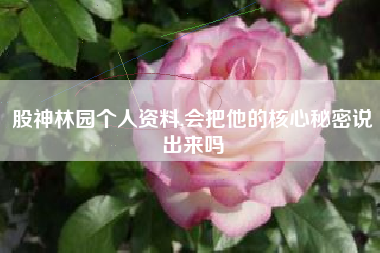 详细阅读:股神林园个人资料,会把他的核心秘密说出来吗 股神林园个人资料,会把他的核心秘密说出来吗