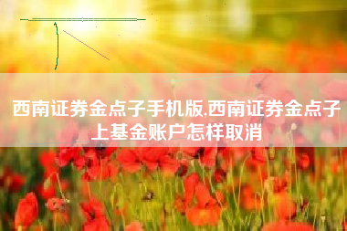西南证券金点子手机版,西南证券金点子上基金账户怎样取消