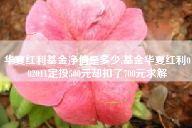 华夏红利基金净值是多少,基金华夏红利002011定投500元却扣了700元求解