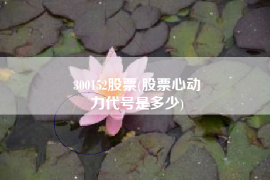 300152股票(股票心动
力代号是多少) 300152股票(股票心动
力代号是多少)