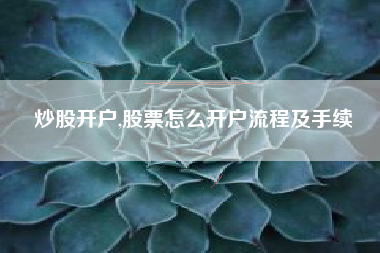 炒股开户,股票怎么开户流程及手续