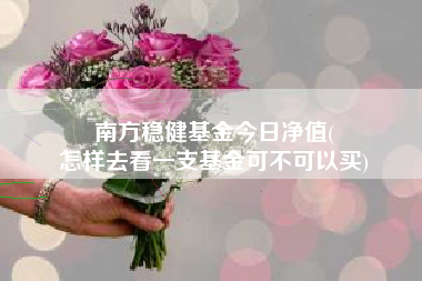 南方稳健基金今日净值(
怎样去看一支基金可不可以买)