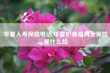 华夏人寿保险电话,华夏护身福两全保险是什么险