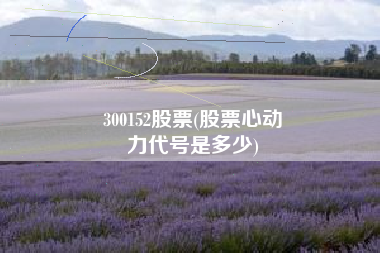 300152股票(股票心动
力代号是多少) 300152股票(股票心动
力代号是多少)