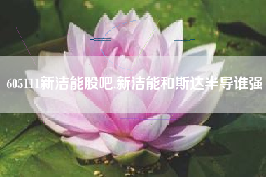 605111新洁能股吧,新洁能和斯达半导谁强