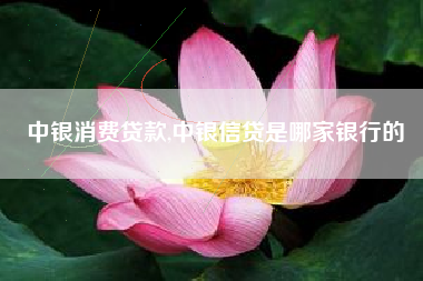 详细阅读:中银消费贷款,中银信贷是哪家银行的 中银消费贷款,中银信贷是哪家银行的