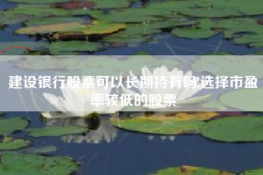 建设银行股票可以长期持有吗,选择市盈率较低的股票