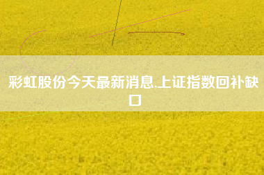 彩虹股份今天最新消息,上证指数回补缺口