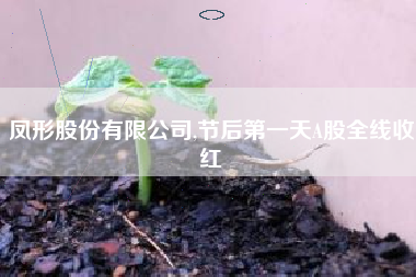 凤形股份有限公司,节后第一天A股全线收红