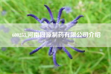 详细阅读:600253,河南同源制药有限公司介绍 600253,河南同源制药有限公司介绍