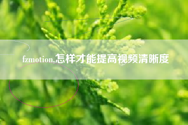 详细阅读:fzmotion,怎样才能提高视频清晰度 fzmotion,怎样才能提高视频清晰度