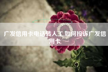 详细阅读:广发信用卡电话转人工,如何投诉广发信用卡 广发信用卡电话转人工,如何投诉广发信用卡