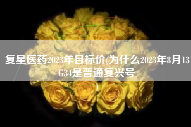 复星医药2023年目标价(为什么2023年8月13G34是普通复兴号
) 复星医药2023年目标价(为什么2023年8月13G34是普通复兴号
)