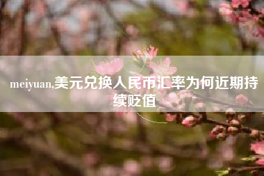 meiyuan,美元兑换人民币汇率为何近期持续贬值