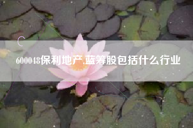 600048保利地产,蓝筹股包括什么行业