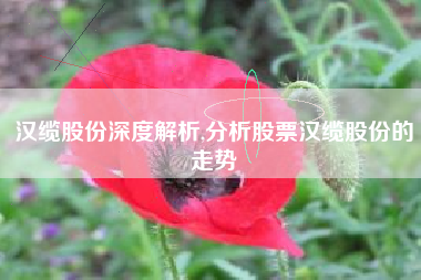 汉缆股份深度解析,分析股票汉缆股份的走势